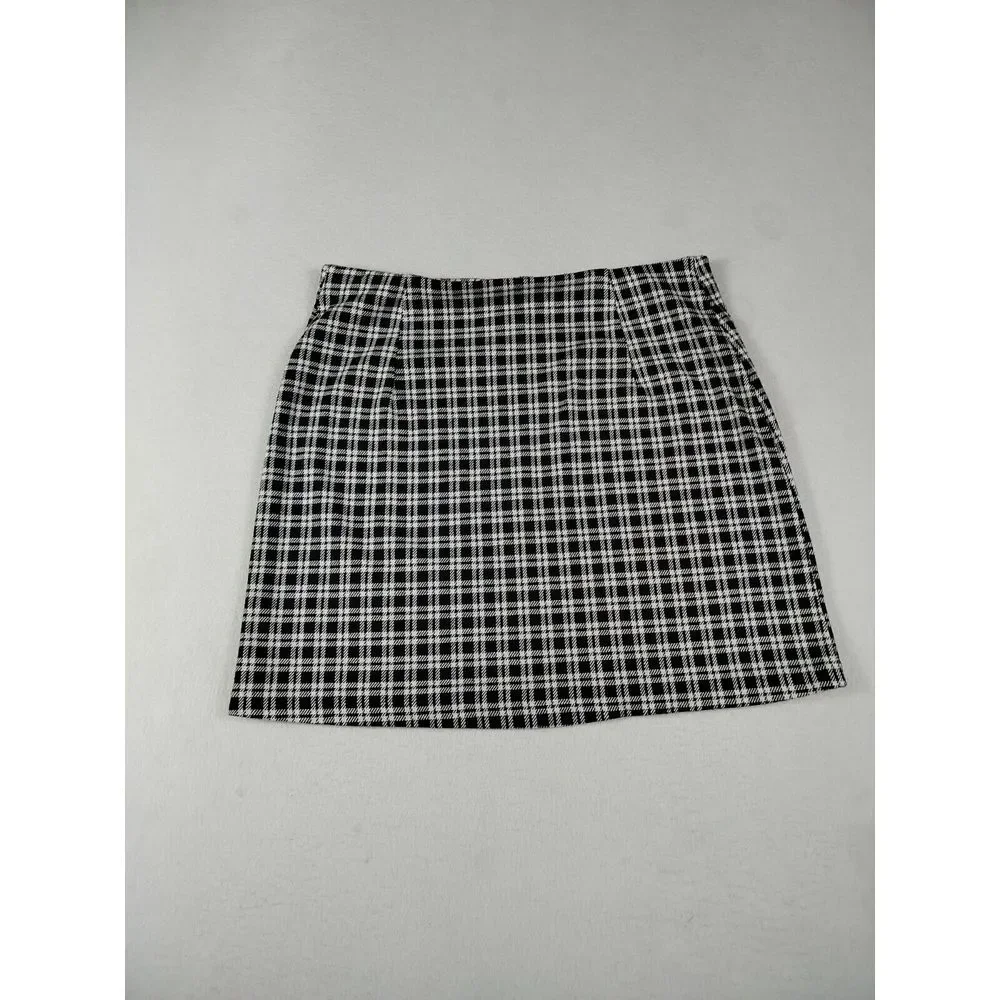 Divided By H&M Skirt Woman's Medium‎ Black Checkered Punk Rock Grunge Y2K Rocker